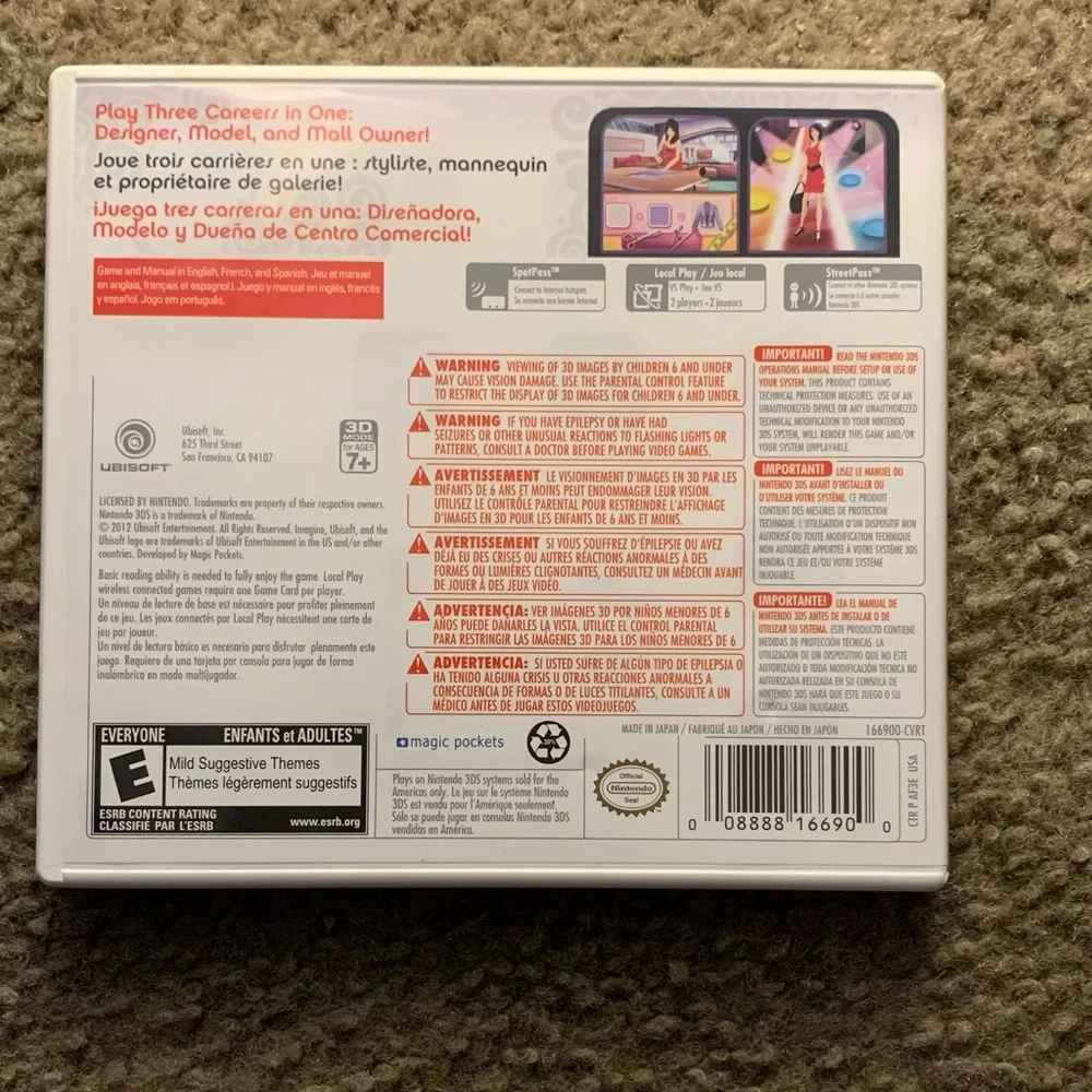 ❤️ Nintendo 3DS Imagine Fashion Life video game ‼️